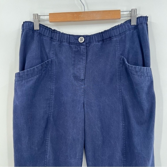 Eileen Fisher Tencel Crop Relaxed Jogger in Navy Size M - Picture 5 of 8